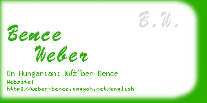 bence weber business card